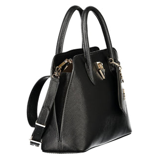 Bolso negro de poliuretano para mujer