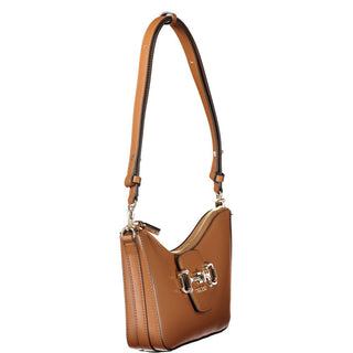 Marrone Polyurethane Women Handbag