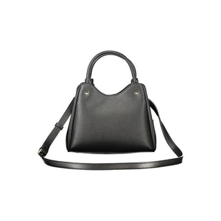 Schwarze Damenhandtasche aus Polyurethan