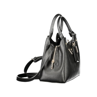 Schwarze Damenhandtasche aus Polyurethan