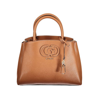 Marrone Polyurethane Women Handbag