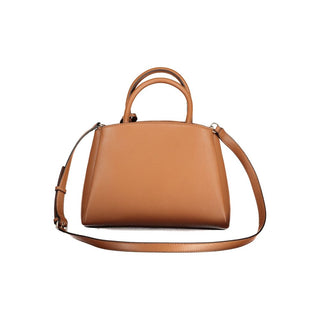Marrone Polyurethane Women Handbag