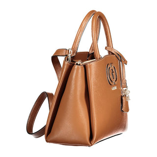 Marrone Polyurethane Women Handbag