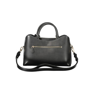 Schwarze Damenhandtasche aus Polyurethan