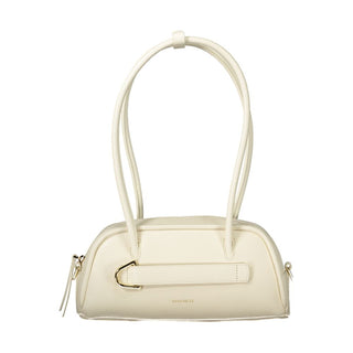Bolso de mano de cuero violeta para mujer