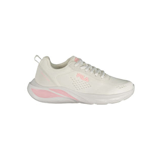White Polyester Women's Sneakers