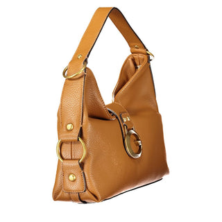 Bolso de mano para mujer de poliuretano marrón