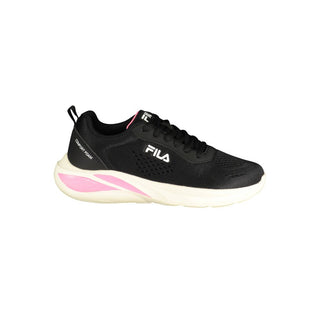 Schwarzer Sneaker für Damen aus Polyester