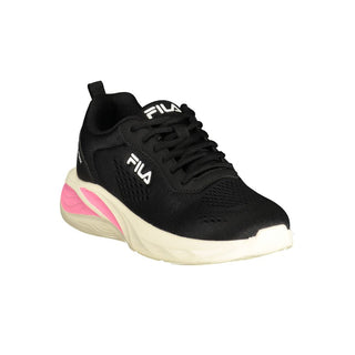 Schwarzer Sneaker für Damen aus Polyester