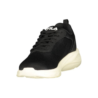 Schwarzer Sneaker für Damen aus Polyester