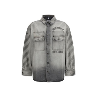 Camisa de mezclilla gris