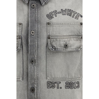Camisa de mezclilla gris