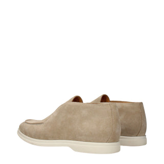 Botines beige de cuero