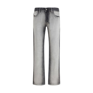 Graue Baumwoll-Bootcut-Jeans