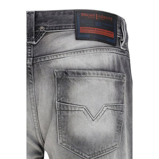 Graue Baumwoll-Bootcut-Jeans