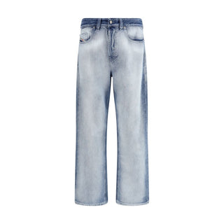 Blue Cotton Bootcut Jeans