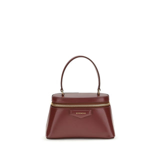 Handtasche aus Bordeauxrotem Kalbsleder vom Hausrind