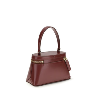 Handtasche aus Bordeauxrotem Kalbsleder vom Hausrind