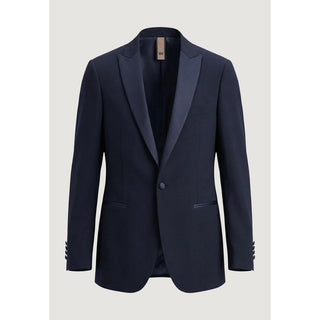 Traje de tres piezas de poliéster azul