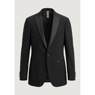 Traje de tres piezas de poliéster negro