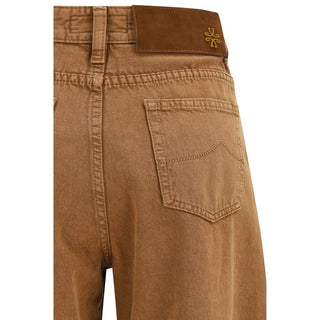 Braune Jeans mit entspannter Passform aus Baumwolle