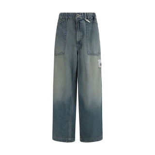 Blaue Relaxed Fit Jeans aus Baumwolle