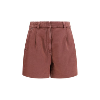 Braune Baumwoll-Bermudashorts