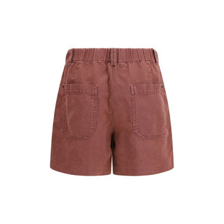 Braune Baumwoll-Bermudashorts