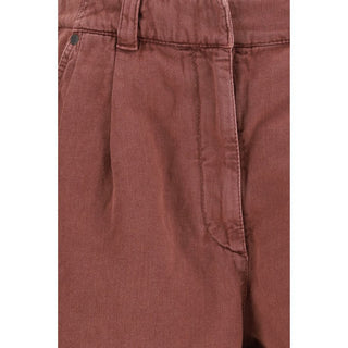 Braune Baumwoll-Bermudashorts
