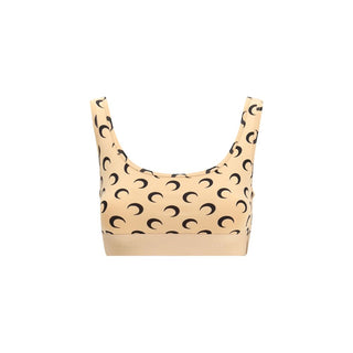 Beige Polyamide Sport Bra