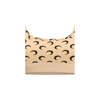 Beige Polyamide Sport Bra
