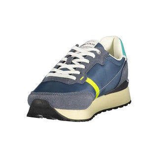 Blue Polyester Men Sneaker