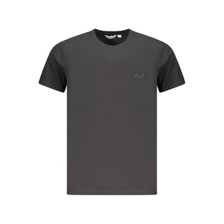Camiseta de algodón negra para hombre