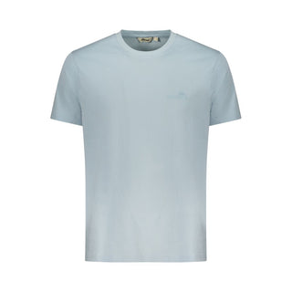 Camiseta para hombre de algodón azul celeste