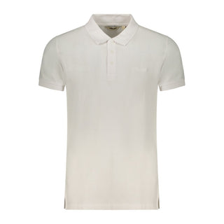 Polo para hombre de algodón blanco