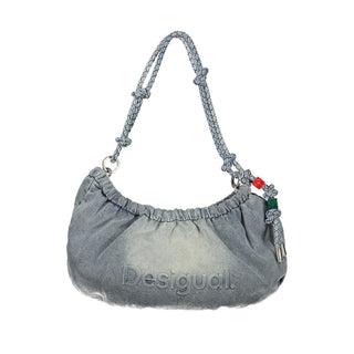 Bolso de mano para mujer azul de algodón