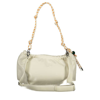 Ecru Polyurethane Women Handbag