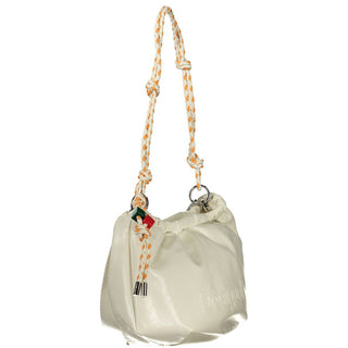 Ecru Polyurethane Women Handbag