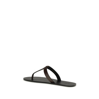Braune Kalbsleder-Sandalen vom Bos Taurus