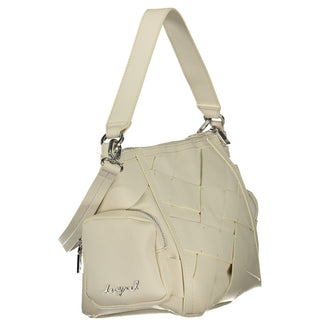 White Polyurethane Women's Shoulder Bag