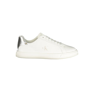 Weiße Damen-Sneaker aus Polyurethan