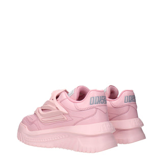 Rosa klobige Leder-Sneaker