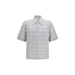 Blue Cotton Pattern Shirt