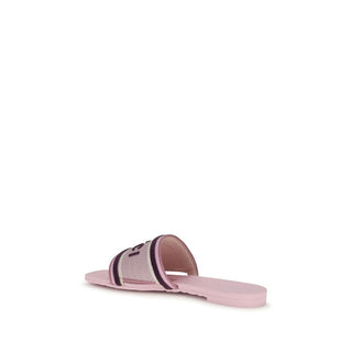 Multicolor Cotton Flat Sandals