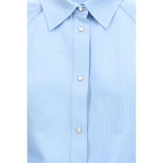Blue Viscose Shortsleeve Shirt