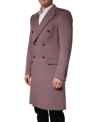 Brauner zweireihiger Herren Trenchcoat Jacke