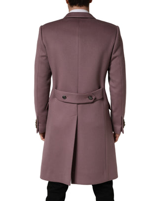 Brauner zweireihiger Herren Trenchcoat Jacke