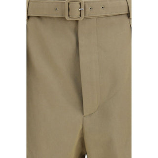 Beige Cotton Bermuda Shorts