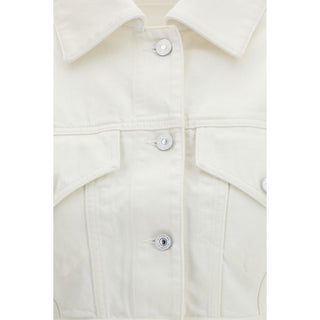 Weiße Jeansjacke aus Baumwolle