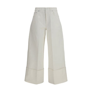 Weiße Baumwoll-Jeans aus Denim